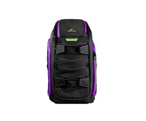 Torvol - Quad PITSTOP Backpack Pro V2, Zaino drone fpv, trasporto 4 quads + accessori, drone dji mini 4k, batteria dji mini 3, pc portatile da 15 pollici, custodia protettiva, nero e viola, 30L