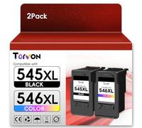 Torvon PG-545XL 546 XL Compatibile con cartucce per Canon 545 546 XL Multipack per Canon Pixma TS3350 MX495 TR4550 TS3150 TR4551 MG2550s MG2555s TS3151 MG3050 TR4600 MG2950 (1 nero, 1 colore)