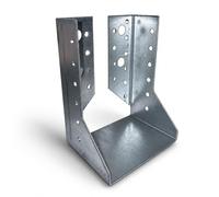 TORVON Staffe per travi 10 pezzi 100 x 140 x 75 x 2,0 mm Supporto per travi in legno zincato a fuoco Supporto per travi Supporto per travi in legno Supporto per montanti Supporto per pilastri per