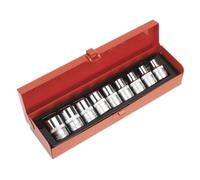 Torx Star Femmina Presa Set 9pc 1.3cmD E10-E24 IN Valigetta Sealey AK230