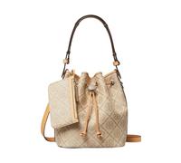 Tory Burch - Borsa a secchiello T Monogram Intrecciata - - Bags - Donna - Beige - ONE SIZE
