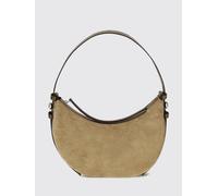 TORY BURCH Borsa hobo Romy in pelle scamosciata con forma a mezza luna OS Grigio
