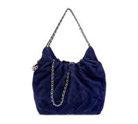 Tory Burch - Fleming Suede Mini Hobo Bag - - Bags - Donna - Blu - ONE SIZE