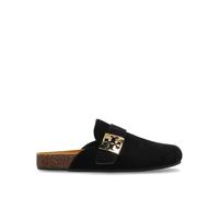 Tory Burch - Mules in camoscio con dettaglio logo dorato - - Shoes - Donna - Nero - 37 EU