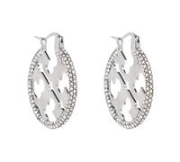 Tory Burch - Orecchini a cerchio Miller Pavé - - Accessories - Donna - Grigio - ONE SIZE