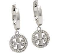 Tory Burch - Orecchini a cerchio Miller Pave - - Accessories - Donna - Grigio - ONE SIZE
