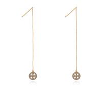 Tory Burch - Orecchini Lunghi con Cristalli Scintillanti - - Accessories - Donna - Giallo - ONE SIZE