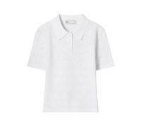 Tory Burch - Polo in Viscosa Pointelle - - Tops - Donna - Bianco - M