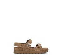 Tory Burch - Sandali con plateau in camoscio con logo Double T - - Shoes - Donna - Beige - 37 EU