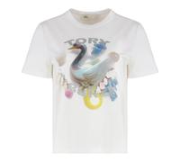Tory Burch - T-shirt girocollo in cotone - - Tops - Donna - Bianco - S