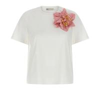 Tory Burch - T-shirt in Cotone Ricamato - - Tops - Donna - Multicolore - XS