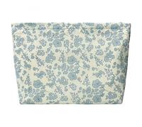 Torytoe Pochette Trucchi, Borsa da Toilette da Viaggio con Cerniera Portatile Borsa per Cosmetici per le Ragazze Che Viaggiano a Casa a Fare Shopping (Piccoli fiori blu)