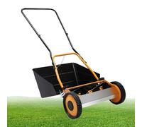 Tosa Manuale a Bobina da 16", Spazzatrice da Prato Indipendente con Scatola di Raccolta, Altezza di Taglio 0,47-1,65" per Giardini e Cortili