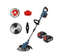 Tosaerba A Batteria Motore Brushless Tagliaerba Elettrico Lunghezza Regolabile Angolo Telescopico Potatura Attrezzi Da Giardino Ruota Potatura Efficiente(With 2 battery set)