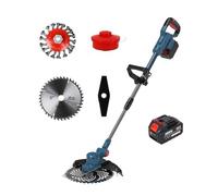 Tosaerba A Batteria Motore Brushless Tagliaerba Elettrico Lunghezza Regolabile Angolo Telescopico Potatura Attrezzi Da Giardino Ruota Potatura Efficiente(With 1 battery set)