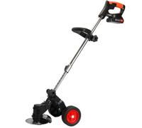 Tosaerba a batteria, ricaricabile, portatile, con batteria al litio, ruote staccabili e display di alimentazione a LED, per giardino e coltivazione di erba