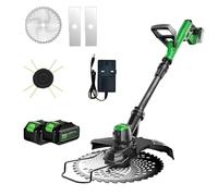 Tosaerba a Batteria Senza Spazzole da 21 V, Tosaerba a Batteria 3 in 1, Tosaerba Elettrico a Batteria con Tubo Telescopico e Manico Regolabile 2batteries