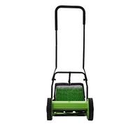 Tosaerba a mano con 5 lame in acciaio, larghezza di taglio 30 cm, altezza regolabile 12-45 mm, con cesto raccoglierba da 23 l, manico ergonomico e ruote antiscivolo, leggero ed ecologico, manuale