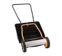 Tosaerba a mano da 14", con 2 ruote e 4 lame, tosaerba manuale con scatola raccoglierba, altezza di taglio 12-42 mm, per cortili e giardini