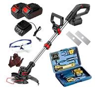 Tosaerba Domestico, Motore Potente da 500 W, Regolazione Telescopica, Lama per Sega Circolare in Lega da 10,5 Pollici a 60 Denti, Batteria al Litio Wireless da 21 V, Tosaerba Elettrico Portatile