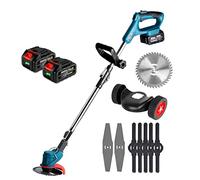 Tosaerba elettrico, 1500 W, 3 in 1 con doppia ruota assistita, 21 V, 3000 mAh, per potatura da giardino