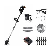 Tosaerba elettrico 1800W 42V Tagliasiepi for erba senza fili Tagliaerba portatile regolabile Attrezzo elettrico da giardino con batteria per giardino, prato(1 Battery)
