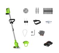 Tosaerba Elettrico 21V Tagliabordi A Batteria Lunghezza Regolabile Attrezzi Da Giardino For Uso Domestico Compatibile Con 18V Senza Sforzo Per I Lavori Di Taglio In Giardino(Green)