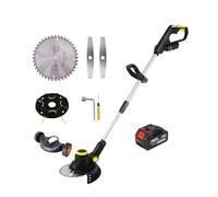 Tosaerba Elettrico A Batteria 3 In 1, Motore Brushless, Tagliaerba, Lunghezza Regolabile, Angolo, Strumenti Di Potatura Telescopici, Ruota Potatura Efficiente(With 1 battery set)