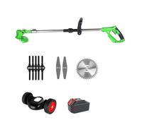 Tosaerba Elettrico A Batteria Da 1500 W, 12000 Giri/min, Regolabile, Pieghevole, Portatile, Tagliaerba, Attrezzo Da Giardino For Batteria Da 18-21 V Potatura Efficiente(Green 1 battery)