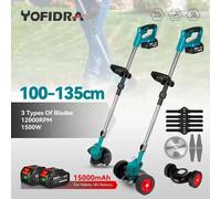 Tosaerba elettrico a batteria Trimmer pieghevole 8 accessori Utensili elettrici da taglio per potatura da giardino regolabili per perno batteria Makita