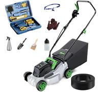 Tosaerba Elettrico Con Cavo 2 In 1 - Tosaerba 2000 W/50 Cm, Funzionamento Continuo Per 72 Ore Senza Surriscaldamento Del Motore, 6 Altezze Di Taglio,ideale Per Giardini Di Piccole E Grandi Dimens 42m