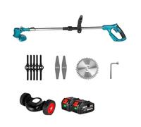 Tosaerba Elettrico Pieghevole Da 12000 Giri/min, Tagliaerba A Batteria, Utensile Elettrico Portatile Regolabile For Batteria Da 18 V Potatura Efficiente(2 Battery)