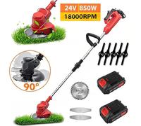 Tosaerba elettrico portatile da 850 W 18000 giri/min Tagliaerba elettrico pieghevole Decespugliatore da giardino Utensile elettrico per batteria Makita 21 V 2 Battery 1 EU Plug