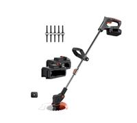 Tosaerba Elettrico Portatile Tagliaerba Decespugliatore Pieghevole Da Giardino Utensile Domestico For Batteria 18 V Senza Sforzo Per I Lavori Di Taglio In Giardino(With 2 battery)