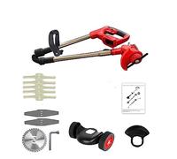 Tosaerba Elettrico Portatile Trimmer Pieghevole Potatura da Giardino Regolabile Utensili elettrici da Taglio Batteria al Litio 8 Accessorio(No Battery-01)