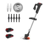 Tosaerba Elettrico, Ricaricabile A Batteria, Con Sgancio Automatico, Portatile Da Giardino, Macchina Taglio For Uso Domestico Leggero Buona Potenza(2 battery)