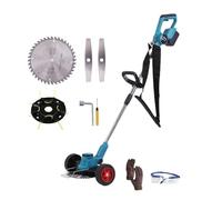 Tosaerba Elettrico Senza Spazzole E Fili Con Ruote Tagliaerba Lunghezza Regolabile Angolo Telescopico Attrezzi Da Giardino For Potatura Leggero Buona Potenza(Without battery set)