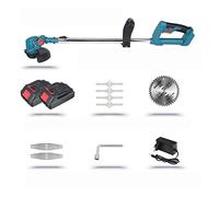 Tosaerba elettrico Tagliasiepi for erba senza fili 2 batterie Attrezzo da giardino portatile regolabile per giardino, prato(2X Battery)