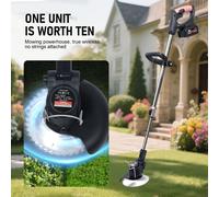 Tosaerba elettrico Tosaerba rotante al litio Push Prato Zappa Trimmer Decespugliatore portatile Lunghezza palo regolabile Trimmer da prato