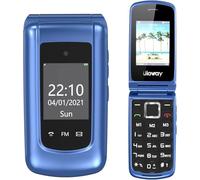 Tosaju Cellulare pieghevole 2G per anziani senza contratto, tasti grandi per anziani con stazione di ricarica, pulsante di emergenza SOS 1000 mAh, batteria lunga standby 2,4 e 1,8 pollici, doppio