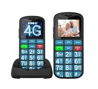 Tosaju Telefono Cellulare 4G per Anziani Grande Pulsante Funzione del telefono Cellulare Semplice Basic Unlock Sim Gratuito Facile da Usare Display LCD SOS Pulsante Batteria 1000 MAH