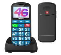 Tosaju Telefono Cellulare 4G per Anziani Grande Pulsante Funzione del telefono Cellulare Semplice Basic Unlock Sim Gratuito Facile da Usare Display LCD SOS Pulsante Batteria 1000 MAH Blu