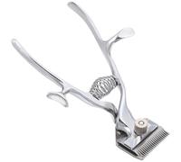 Tosatore Manuale Vintage in Acciaio Inox Argento per Taglio Chioma