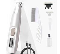 Tosatore Zampe Cane con Luce LED, Tagliapeli per Cani e Gatti USB Ricaricabile, Regolapeli Animali Silenzioso per Pulizia Zampe, Orecchie e Piccole Zone (B)