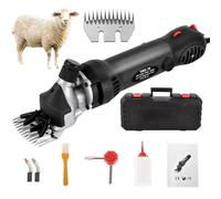 Tosatrice elettrica per pecore da 900 W, tosatrice regolabile a 6 velocità con lama in acciaio legato, tosatrice per animali per pecore, capre, lama e cavalli, include 5 accessori black