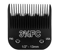 Tosatrice For Cani, Set Di Lame In Acciaio Inossidabile Staccabili Nere, Compatibile Con Andis, Oster A5, Compatibile Con Wahl, Parti For Tosatrici Serie KM10.(3FC-13mm)