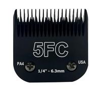 Tosatrice For Cani, Set Di Lame In Acciaio Inossidabile Staccabili Nere, Compatibile Con Andis, Oster A5, Compatibile Con Wahl, Parti For Tosatrici Serie KM10.(5FC-6.3mm)