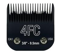 Tosatrice For Cani, Set Di Lame In Acciaio Inossidabile Staccabili Nere, Compatibile Con Andis, Oster A5, Compatibile Con Wahl, Parti For Tosatrici Serie KM10.(4FC-9.5mm)