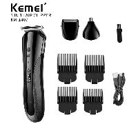 Tosatrice multifunzione ricaricabile professionale 3 in 1 Kemei KM-1407, rasoio elettrico per uomo, tosatore di capelli, tosanaso. Trimmer per barba per uomini, rasoi elettrici per uomini ABS