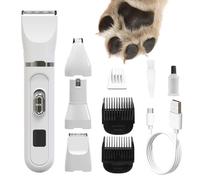 Tosatrice per cani a basso rumore, tosaerba per gatti | tosaerba per cani 4 in 1 con tagliaunghie a basso rumore, tosaerba, tagliacapelli e lucidatrice, forniture professionali wireless ricaricabili